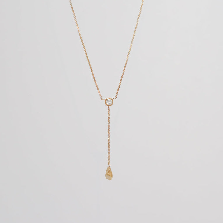 Lavaliere-diamond（K18YG-K18YG)