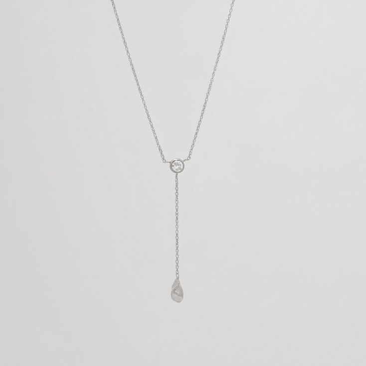 Lavaliere-diamond（K18WG-K18WG)