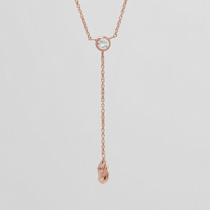 Lavaliere-diamond（K18PG-K18PG)