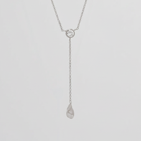 Lavaliere-diamond（K18WG-K18WG)