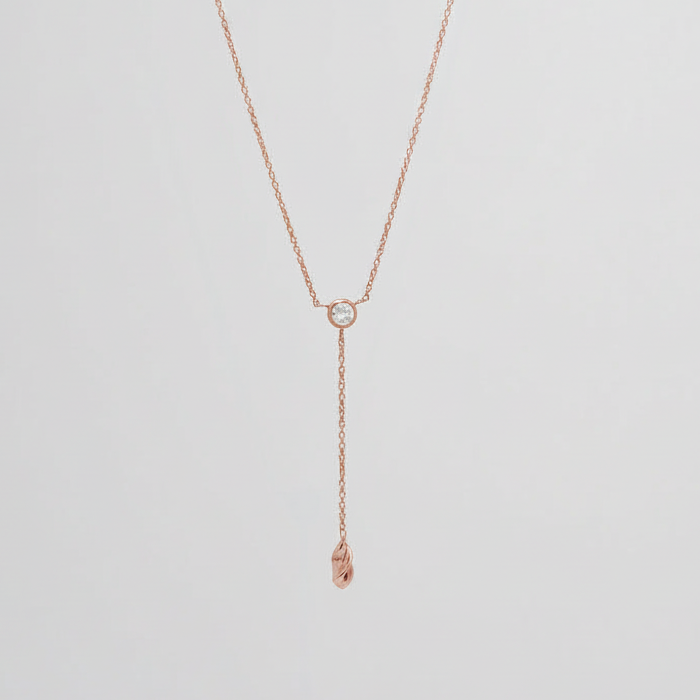 Lavaliere-diamond（K18PG-K18PG)
